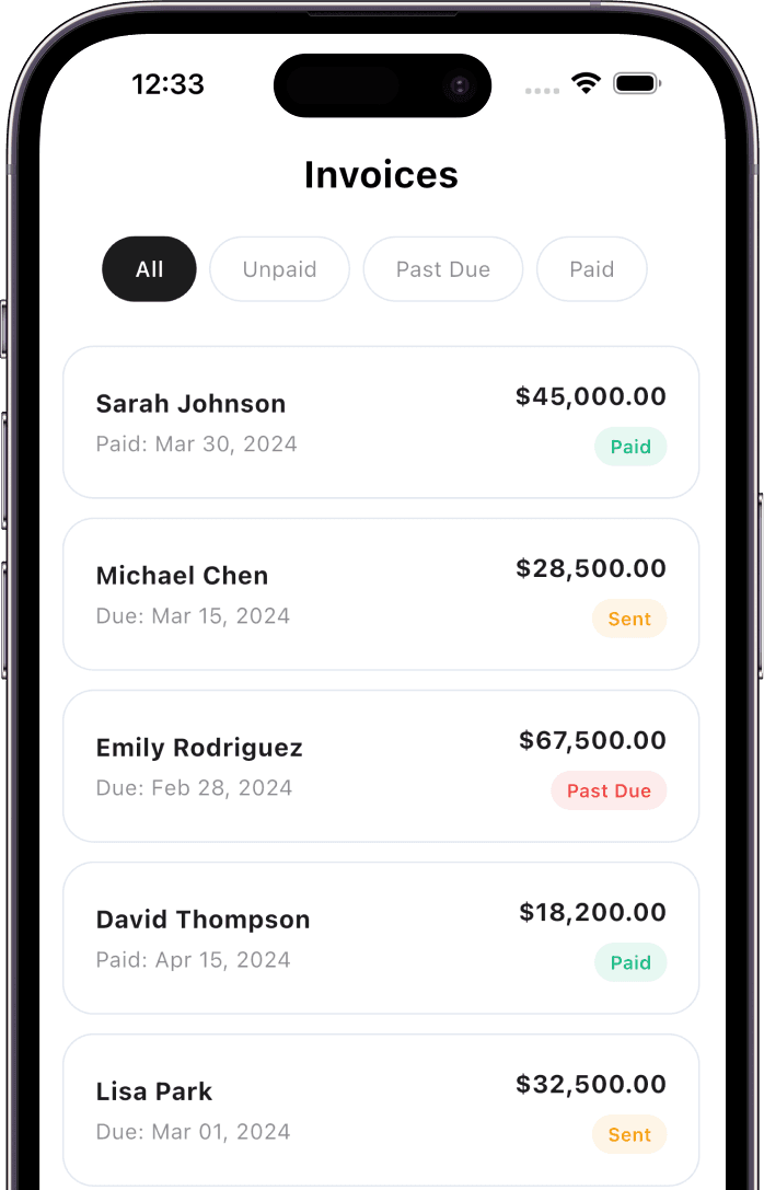 Deposits and invoices in the same place